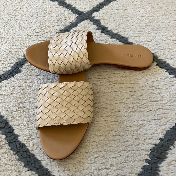NISOLO Isla woven sandal in ivory -- US 6 - Picture 3 of 5